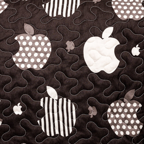 4Home Tagesdecke Obst Schwarz , 140 x 220 cm