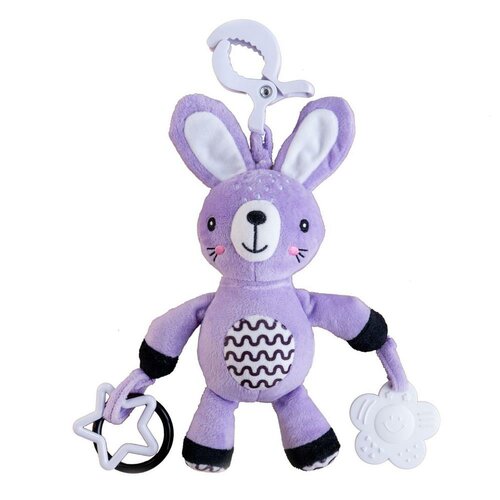 Chrastítko babyted Zajíček plyš 30 cm závěs na postýlku /kočárek