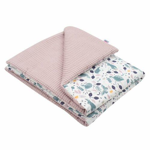 New Baby Pătură pentru copii Vafle iepurași, 80 x 102 cm