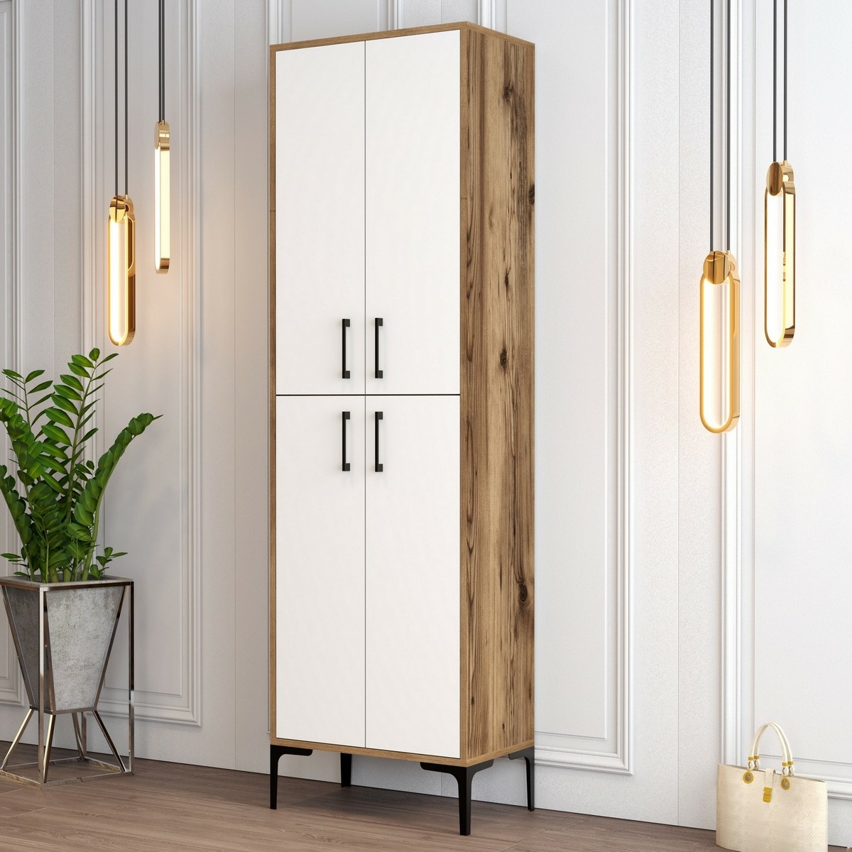 Skriňa Berlin Walnut and White