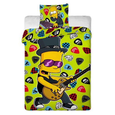 Dětské povlečení The Simpsons Bart music, 140 x 200 cm, 70 x 90 cm