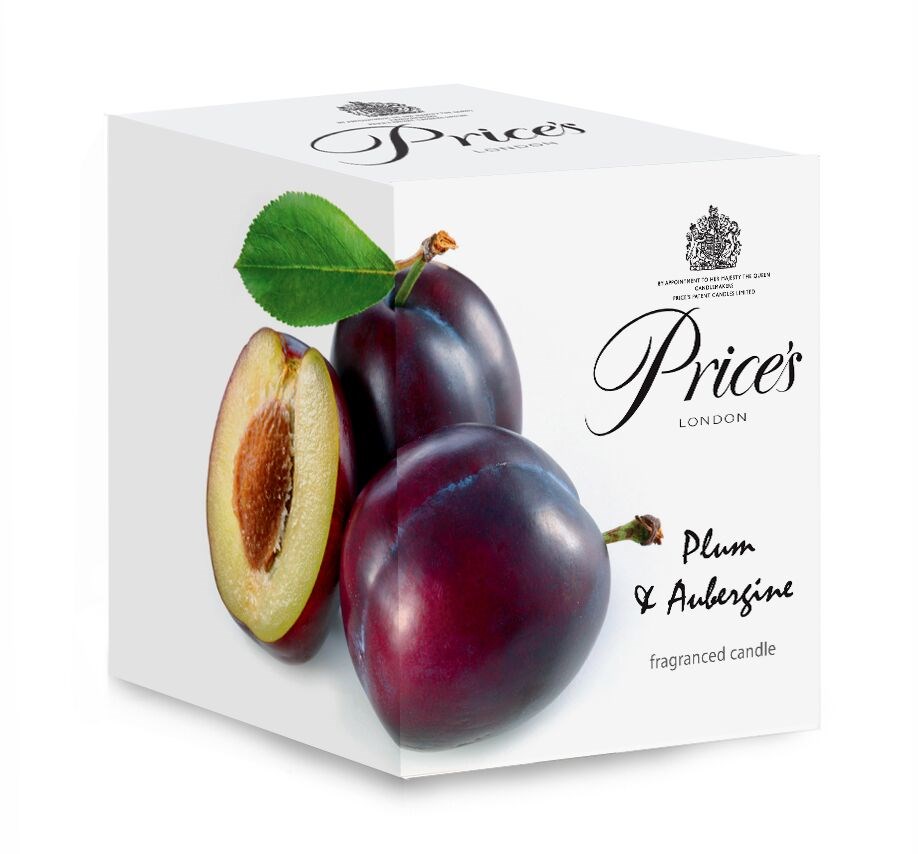 Price´s vonná sviečka v skle slivka a sladký baklažán