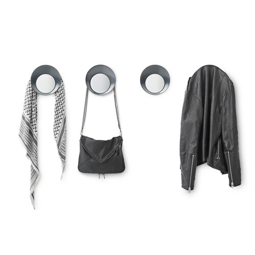 Wieszak Ready Hook z lusterkiem 20 cm, czerwony