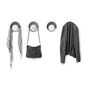 Wieszak Ready Hook z lusterkiem 20 cm, czerwony