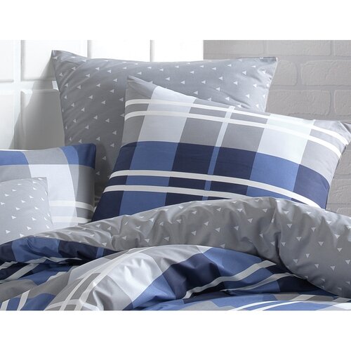 BedTex Mark pamut ágyneműhuzat kék, 220 x 200 cm, 2 db 70 x 90 cm