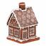 Dekoracja świąteczna Domek z piernika, poliresin, LED, brązowy