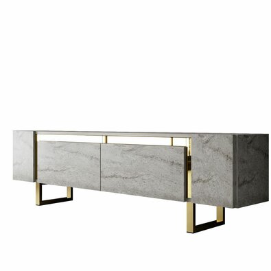 Televízny stolík Yildiz Travertine and Gold