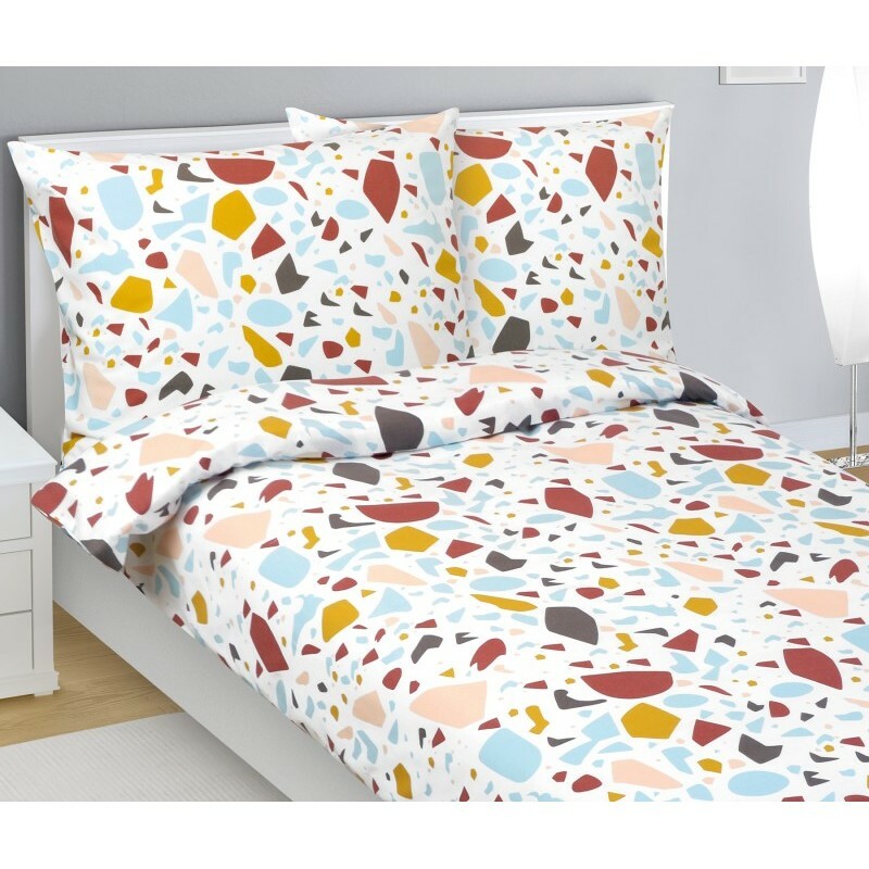 Bellatex Pościel flanelowa Mozaika, 140 x 200 cm, 70 x 90 cm