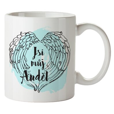 Bohemia Gifts Ceramiczny kubek Jsi můj anděl(Jesteś moim aniołem), 350 ml
