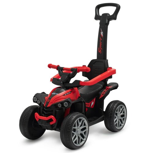 Baby Mix Detské odrážadlo s vodiacou tyčou Mega Prime EVA, červená
