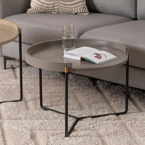 Összecsukható asztal Mandy Beige, 2 db