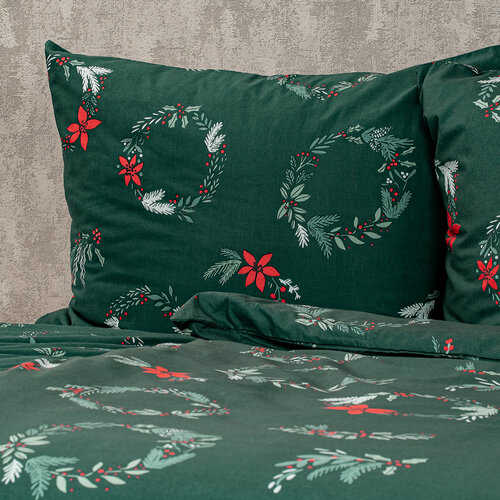 Lenjerie de pat din bumbac 4Home Poinsettia ,140 x 200 cm, 70 x 90 cm