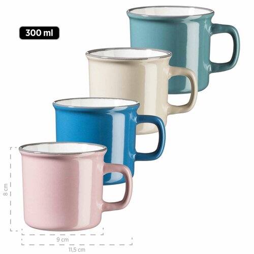 Mäser Set de veselă 16 piese MAILA – mix petrol