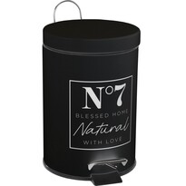 Coș deșeuri cosmetice Natural negru, 17 x 24,5 cm