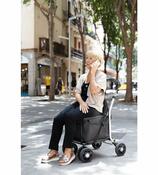 Cărucior de cumpărături Carlett Senior Comfort cu roti, 36 l, gri închis