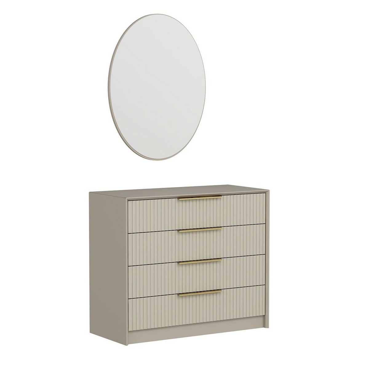 Komoda so zrkadlom Kale Beige