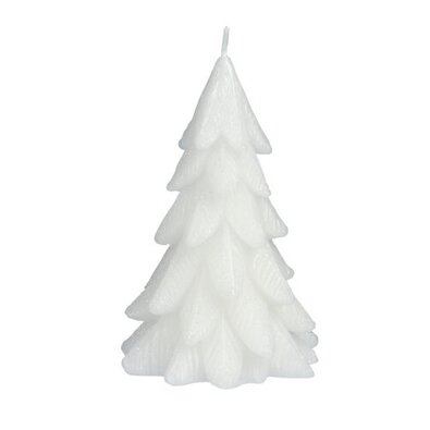 Xmas tree karácsonyi gyertya, fehér, 12,5 x 8,5 cm