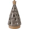 Porcelánový svícen na čajovou svíčku Christmastree hnědá, 10 x 20 cm