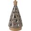 Świecznik porcelanowy na świeczkę tea light Christmas tree, brązowy, 10 x 20 cm