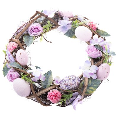 Veľkonočný veniec s vajíčkami Spring, 33 x 8 cm