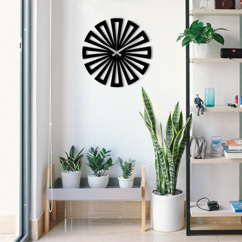 Настінний годинник Enzo S003 Black, 48 × 48 см