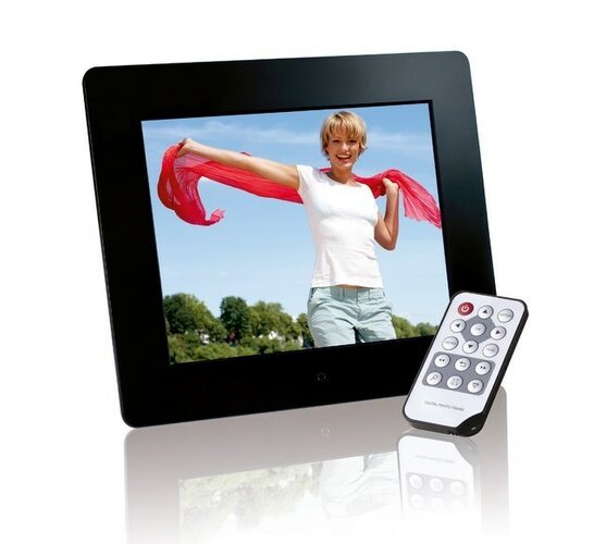 Digitální fotorámeček Intenso LCD 8'' PhotoBase, černá, 20, 32 cm