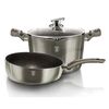Set veselă 3 piese Berlinger Haus Carbon MetallicLine, cu capac de strecurare
