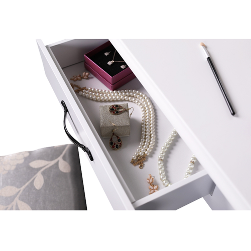 Ozdobny stolik ze stołkiem LINET NEW, biały