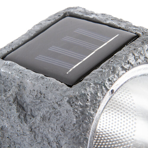Venkovní solární svítidlo Stone light tmavě šedá, 4 LED