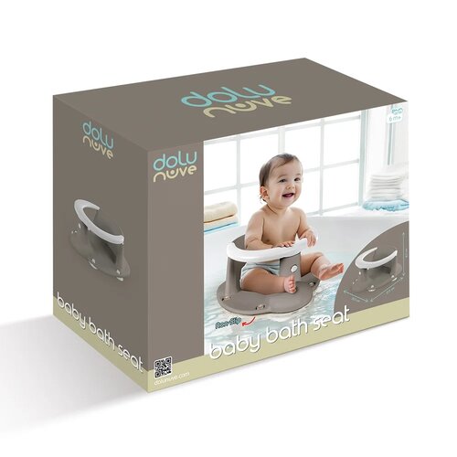 Scaun de baie antiderapant Dolu Baby, gri , 16,5 x37,5 x 30,5 cm