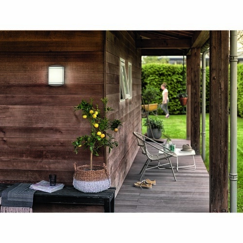 Philips 17320/31/P3 Zewnętrzna lampa ścienna LED Antelope 28 cm, biały