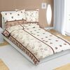 Bellatex Krep posteljnina List rjava, 140 x 200