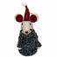 Vianočná závesná dekorácia Myška s čiapkou, 5 x 14 cm