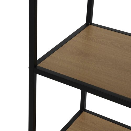 Metalowy regał LOFTY Slim Classic Oak, 185 x 77 cm