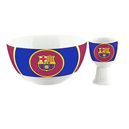 FC Barcelona Snídaňový keramický set, miska a kalíšek na vajíčko