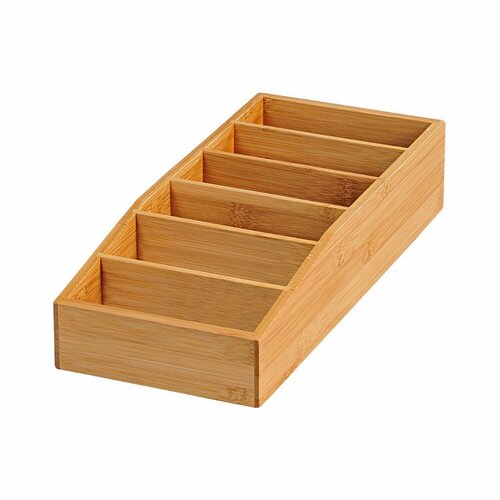 Kesper 70822 Univerzális bambusz szervező 6rekesz, 15 x 7 x 35 cm