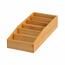 Kesper 70822 Uniwersalny organizer bambusowy 6 przegródek, 15 x 7 x 35 cm