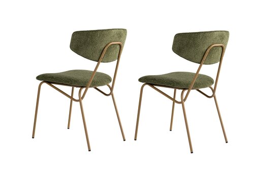 Set de scaune de sufragerie Nancy Green and Gold,2 buc.