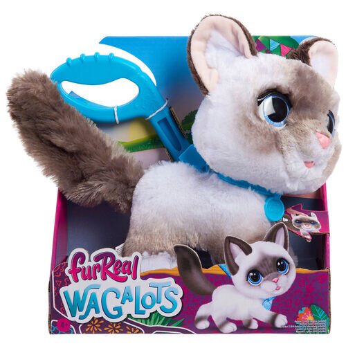 FurReal Wag-A-Lot Kitty, interactiv, alb/gri
