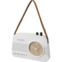 Stolné hodiny Old radio biela, 21,5 x 3,5 x 15,5 cm Stolné hodiny Old radio biela, 21,5 x 3,5 x 15,5 cm