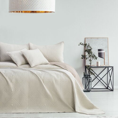 AmeliaHome Prehoz na posteľ Softa beige - cappucino, 220 x 240 cm