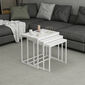 Beistelltisch Evia White, 3 Stück