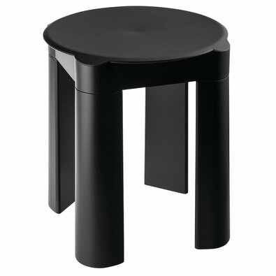MARPLAST A56013 Colored табурет для ванної кімнати 37 x 39 x 37 см, ABS/чорний матовий