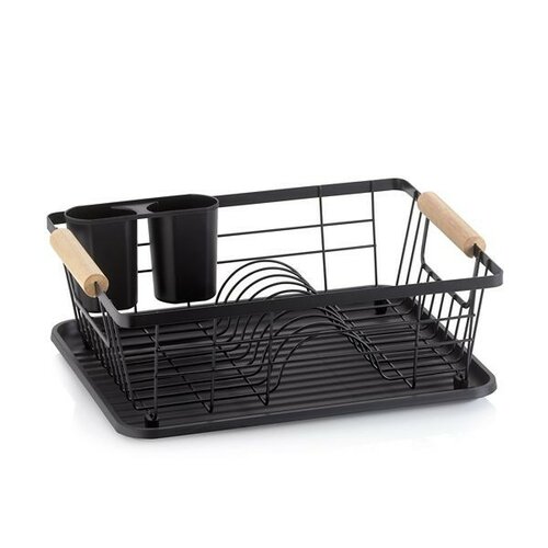 Kela Сушарка для посуду Rica, металева, чорна, 35 x 28 x 13 см
