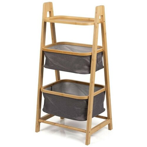 Regał łazienkowy WABISABI LADDER BOX, bambusowy