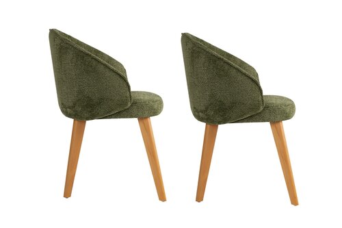 Set de scaune de sufragerie Bentley Green and DarkOak, 2 buc.