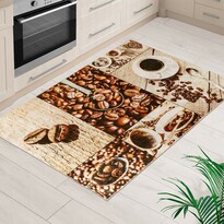 Bellatex Kusový koberec Kávové zrnká 3D, 80 x 120 cm