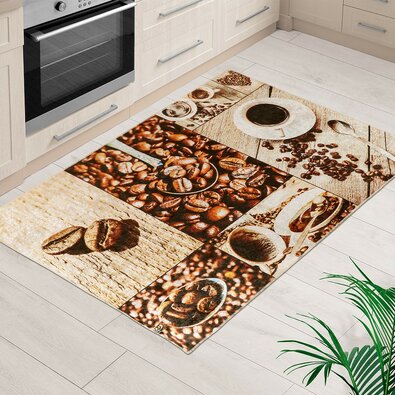 Bellatex Teppich Kaffeebohnen 3D, 80 x 120 cm