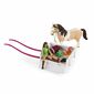 Schleich 42533 Sarah s konjem in živalmi zakampiranje, 24,5 x 19 x 6,6 cm