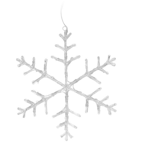 Závesná dekoračná snehová vločka, 40 LED